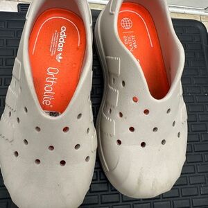 Adidas Beige Slip-On Clogs